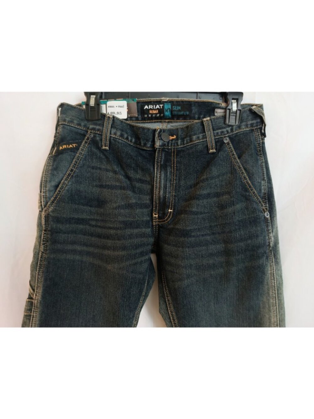 Ariat Work Rebar Durastretch M7 working Straight Leg Blue Denim Jeans 30X32 - Picture 3 of 15